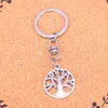 Mode porte-clés 23mm paix arbre pendentifs bijoux à bricoler soi-même voiture porte-clés porte-anneau Souvenir pour cadeau