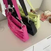 HPB Colori Fluorescenti Donne Hobos Baguette Borse Moda Signore Pieghettate Borse a Spalla Ascellare Raffreddare Ragazze Tote Borsa Della Frizione 4ER1