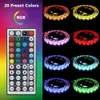 RGB LED Strip Light 5050 Flexibele lint LED Lichtstrook DC12V 5M 10m 20m Remote Full Kit voor Woonkamer Slaapkamer Keuken