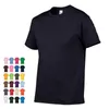 2020 t-shirt été nouveau haute qualité hommes décontracté à manches courtes col rond 100% coton t-shirt hommes marque blanc noir t-shirt