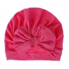 18 couleurs bébés filles automne hiver chapeaux chaude chaude chaude enfants meilleur vente mignon bow coton massif chapeau enfants accessoires pour cheveux