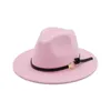 Gentleman Girls Woolenの帽子の帽子の帽子の新たな19色のUnisex Fedoraの帽子の帽子パナマキャップ