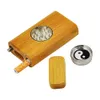 Venda Por Atacado Bambu Natural Dugout 96mm Tabaco Smoke Case Bambu com Mini Moedor + Cleaner de Tubo de Metal + Cerâmica One Hitter 3 em 1 Dugout