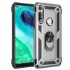 Robust Pansartelefonfodral För Motolara Moto G8 Power Lite G Fast Power Stylus Metallring Bakskal till Moto E7 Plus E6s E6 One Fusion