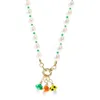 Collier de perles en forme de champignon pour femmes, Imitation de chaîne, à la mode, pendentif à breloque, bijoux ras du cou faits à la main