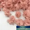 24pcs fleurs 3D mousseline de mousseline de soie fleurs dentelle robe de dentelle décoration dentelle tissu applique coupe de couture fournitures de couture