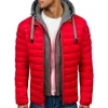 Hommes Parka Coton Rembourré Veste D'hiver Manteau Hommes Vestes Chaudes Mâle Zipper Épais Manteaux Vers Le Bas Parkas Faux 2 pièces À Capuche Coupe-Vent 201218