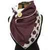 1pcs Women Winter Warm Thicken Oversized Large Scarf with Button Hook Solid Color Ribbed Triangle Shawl Wrap Bib