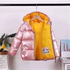 높은 품질 다운 재킷 겨울 소녀 소년 코트 어린이 outwear 키즈 패션 캐주얼 겉옷 미국 고전 브랜드 스타일 211222