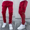 Męskie spodnie Multi Pocket Cargo Track Joggers Side Reflectled Design Streetwear Hip Hop Casual Mężczyzna Harajuku Men Pant Motion