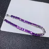 35 Pieces 4mm VVS Grade Natural Amethyst Bracelet for Young Girl 925 Silver Crystal Bracelet Sterling Silver Amethyst Jewelry