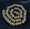 Aleatório 8 pçs / conjunto antigo tira bronze antigo viking runas nórdico barba contas nó celta contas de cabelo diy pulseiras colar bead278m