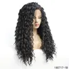 1b # Cor Kinky Curly Sintetic Wigfront Wig 14 ~ 26 polegadas Pelucas Alta temperatura fibra renda dianteira perucas 180717-1b