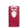 Protector facial navideño para adultos Babero turbante mágico multifuncional Estampado de Papá Noel a prueba de polvo y neblina Máscara facial para montar al aire libre XD24049