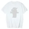 Fashion-New Män och Kvinnor Designer Trendig Fashion Bear Print Sommar bomull T-shirt, Casual Street Hip-Hop T-shirt