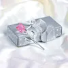 Regalo di San Valentino Cristallo Metallo Rosa Fiore artificiale Argento Oro Asta Fiore rosa per regali di nozze fidanzata ZZD13111