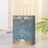 Eid Mubarak Party Paper Bags Kraft Ramadan Presentpåse med handtag Bröllopsfest gynnar påse RRB13695