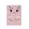 Hiver chaud dessin animé en peluche bloc-notes bloc-notes rêve chat lapin licorne panda journal portable agenda planificateur bloc-notes papeterie cadeau de Noël LLS745-WLL