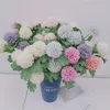 熱い販売シミュレーションボール菊の装飾造花2頭シミュレーションハイドラアジサイパーティー結婚式の装飾の偽の花T9i001114