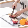 Chop Blocks Kitchen Knives & Accessories Kitchen, Dining Bar Home Garden Double-Sided Cutting Board Stainless Steel Pp Boards For Meat Fish
