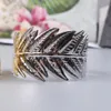 12pcs Hotel banquet western feather napkin ring Creative fashion diamond leaf napkin buckle Simple model paper towel ring T200523