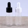 50piece / parti 15ml Mini Essential Oil Bottles Perfume Bottle Glass Makeup Bärbar aromaterapi med dropper