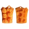 Halloween Skull Pumpkin Bat Silicone Cookie Cutter Mold Fondant Cake Baking Kitchen Decor Chocolate Fudge Mould