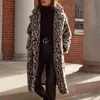 Luxury Fashion Leopard Long Teddy Bear Jackets Coats Women Winter Thick Warm Outerwear Brand Fashion Faux Fur Coat Female 220112