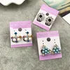 Random Mix Style 50Pairs/Lot Gold Gem Fashion Earrings Wholesale Earrings New Fashion Jewelry Top Quality HJ198