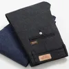 Classic Style Men Регулярное подходящее для повседневных брюк Business Fashion Black Blue Brand Elastic Bonders 201128