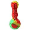 Conception de miel conception de silicone fumant des tuyaux de tabose de cohabitude mini pipe à main tabac tampon huile de gréement bong tampon ongle shisha fumer ju03104717572