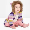 Hiver Chaud Nouveau-Né Bébé Pull Capuche En Fourrure Détachable Infantile Garçons Fille Tricoté Cardigan Vestes Automne Outwear Enfants Tricots 201030