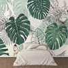 Självhäftande tapeter modern tropisk växtfoto vägg väggmålningar vardagsrum sovrum vattentätt duk heminredning papel de parede