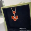Necklace Designer Jewelry men Pendants Four Leaf Clover necklaces Pendant Rose Gold Silver Easter chain crystal for women 14k real gold mom and daughter girls