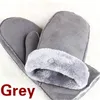 LuxuryWomen Schapenvacht Wanten Handschoenen Dikker Pols Vingerloze Warme Winter Wanten 6 ColorsTrim Bont Lederen Wollen Handschoenen2100173