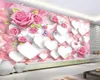 Beibehang Modern sofá da sala fundo da parede 3D Classic Coração Wallpaper Mural Amor Moda Rose Romantic Foto