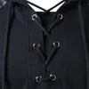 Новая футболка с капюшоном Уникальный дизайн Винтажный стиль мужчины с длинным рукавом футболка T-рубашка модная модная кнопка украшения футболка 201202