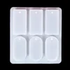 Silicone Soap Molds 6 Cavity Round Rectangle Shape DIY Arts Crafts Mould for Soap Epoxy Resin Pendant Making