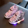 Kids Light Up Shoes With Wing Led Slippers Led Angel'S Wing Shoes Toddler Infant For Children Boy&Girl Luminous Sneakers Glowing C1002