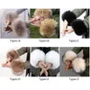 1pair Cadeaux pour les femmes Costumes en peluche en fausse fourrure