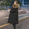 Vinterjacka Loose Cotton-Padded Women's Mid-Length Tillkad Student Down Korean 211221
