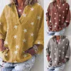 Tops Blusas 2019 Automne Femmes Blouses Chemises Coton Star Imprimer Tunique Blusas Casual Manches Longues Chemiser Mujer Plus La Taille T200321
