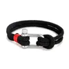 Mkendn Men Nautical Double Strand Shackle Survival Rope Bracelet Women Outdoor Camping Rescue Emergency Jewelry4399790