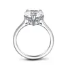 Ainoyhi Luxury 925 Sterling Silver Rings 4 Karat Heart Engagement Wedding Halo Rings Anillos Plata 925 Para Mujer Squillare Y200106