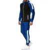 Autumn Winter Mens Tracksuit Set 2 Pcs Set Men Gradient Sweatsuits Sports Suit Gym Clothes Running Set Men Clothing Male Sets 201012