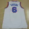 Vintage Dr J Julius 6 Erving Jersey Mężczyźni Wyprzedaż Throwback Julius 32 Erving Koszulki Dla Fanów Sportu Zespół Czerwony Niebieski Biały Szyte