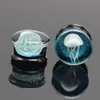 New 1 Pair Jellyfish Glass Ear Plug Gauges Earring Piercing Expander Flesh Tunnel Stretcher Body Jewelry