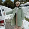 2020 Nowy zimowy płaszcz kaszmiru luźny długi płaszcz panie Made Lambkin Płaszcz Kobiety Duża rozmiar moda naśladowanie owczarek LJ201106