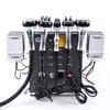 6in1 RF Ultraljudsformad kavitation Vakuum Lipolaser Radiofrekvens 40K Lipo Fettsugning För Spa Fettbrännare Viktminskning Maskin