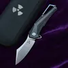 NEW JR3412 Flipper D2 steel blade carbon fiber + steel handle outdoor hunting pocket kitchen fruit folding knife EDC tool